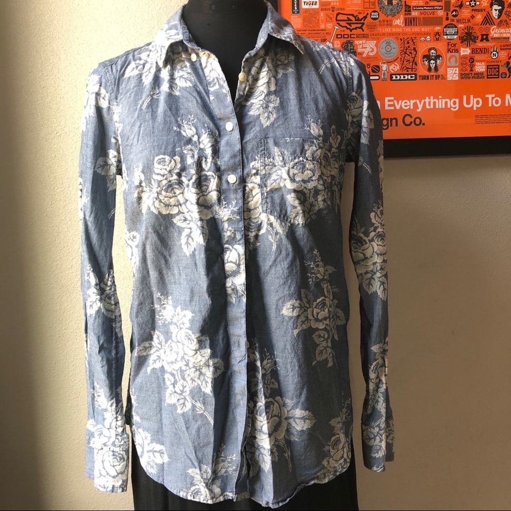 floral print button down shirt
